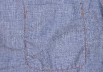 COMME des GARCONS HOMME Shirring Chambray Shirt Blue Size M