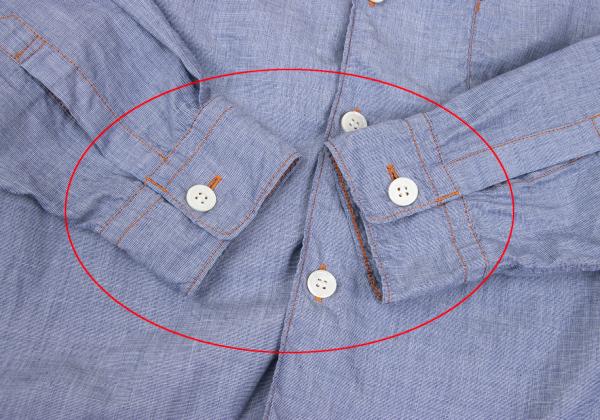 COMME des GARCONS HOMME Shirring Chambray Shirt Blue Size M