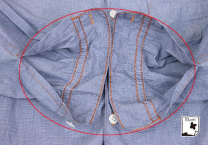 COMME des GARCONS HOMME Shirring Chambray Shirt Blue Size M