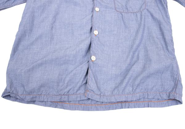 COMME des GARCONS HOMME Shirring Chambray Shirt Blue Size M