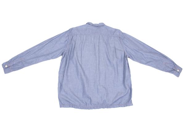 COMME des GARCONS HOMME Shirring Chambray Shirt Blue Size M