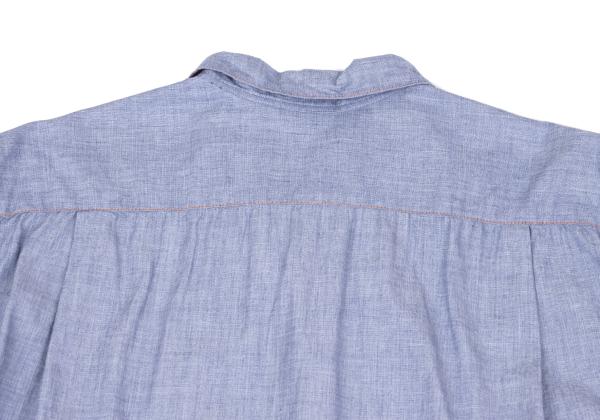COMME des GARCONS HOMME Shirring Chambray Shirt Blue Size M