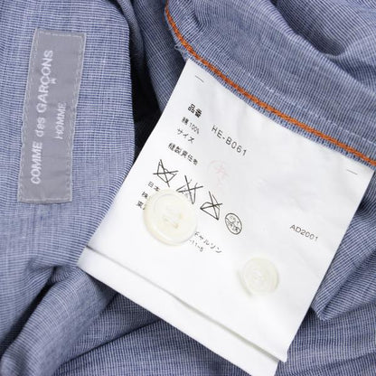 COMME des GARCONS HOMME Shirring Chambray Shirt Blue Size M