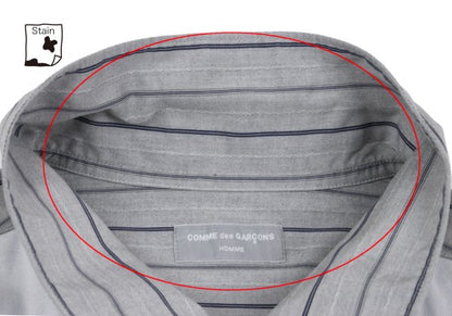 COMME des GARCONS HOMME Mixed Stripe Long Sleeve Cotton Shirt Size M