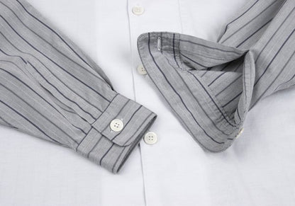 COMME des GARCONS HOMME Mixed Stripe Long Sleeve Cotton Shirt Size M