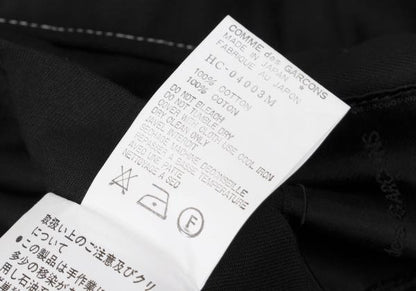 COMME des GARCONS HOMME Cotton Twill Jacket Black Size M
