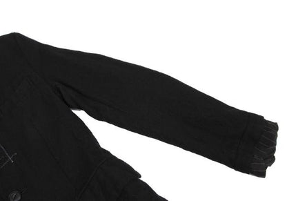 JUNYA WATANABE MAN Felted Wool Leather Jacket Black Size XS