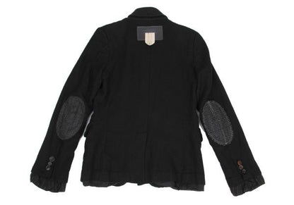 JUNYA WATANABE MAN Felted Wool Leather Jacket Black Size XS