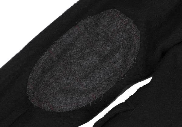 JUNYA WATANABE MAN Felted Wool Leather Jacket Black Size XS