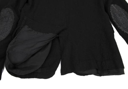 JUNYA WATANABE MAN Felted Wool Leather Jacket Black Size XS