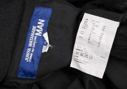 JUNYA WATANABE MAN Felted Wool Leather Jacket Black Size XS