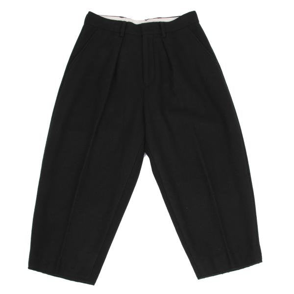 FUMITO GANRYU Melton Wool Bulky Slacks Black Size 1