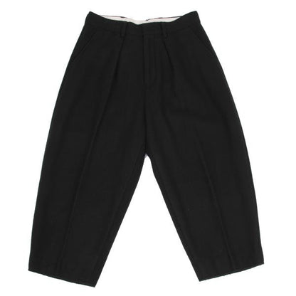 FUMITO GANRYU Melton Wool Bulky Slacks Black Size 1