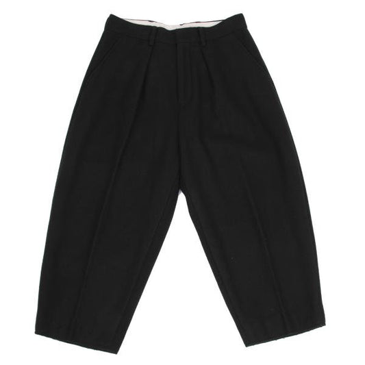 FUMITO GANRYU Melton Wool Bulky Slacks Black Size 1