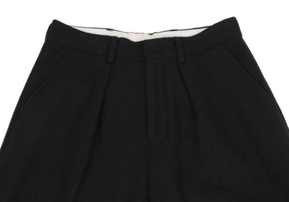 FUMITO GANRYU Melton Wool Bulky Slacks Black Size 1