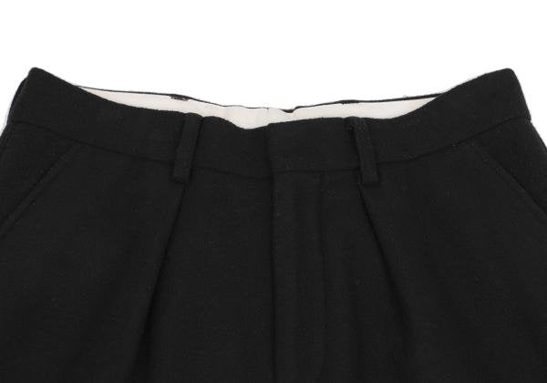FUMITO GANRYU Melton Wool Bulky Slacks Black Size 1