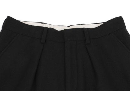FUMITO GANRYU Melton Wool Bulky Slacks Black Size 1