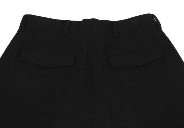 FUMITO GANRYU Melton Wool Bulky Slacks Black Size 1