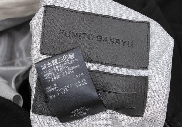 FUMITO GANRYU Melton Wool Bulky Slacks Black Size 1