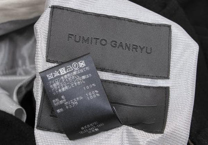 FUMITO GANRYU Melton Wool Bulky Slacks Black Size 1