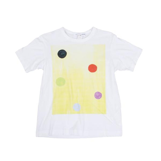 COMME des GARCONS SHIRT 18SS Frame Dot T-Shirt White Size XS