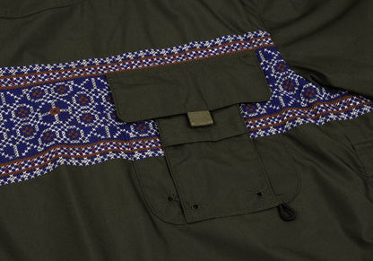 sacai 22SS Khaki Embroidered Oversized T-Shirt Size 1