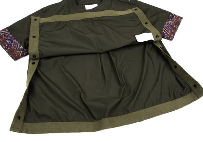 sacai 22SS Khaki Embroidered Oversized T-Shirt Size 1