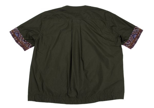 sacai 22SS Khaki Embroidered Oversized T-Shirt Size 1