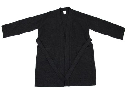 GANRYU Felt Wool Collarless Coat Gray Size S