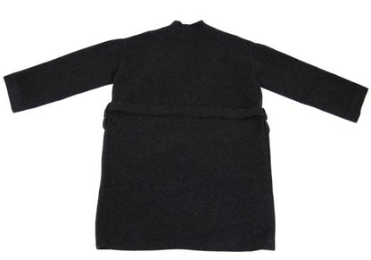 GANRYU Felt Wool Collarless Coat Gray Size S