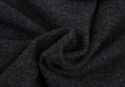 GANRYU Felt Wool Collarless Coat Gray Size S