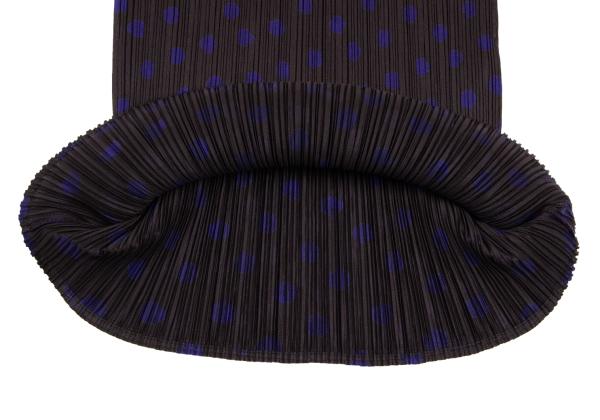 PLEATS PLEASE Polyester Dot Print Pleated Top Brown Size 3