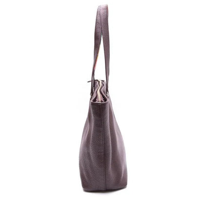 Paul Smith Striped Panel Dark Brown Tote
