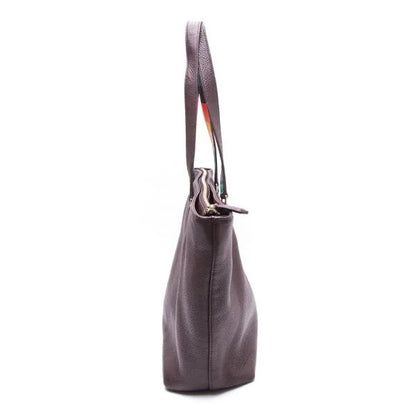 Paul Smith Striped Panel Dark Brown Tote