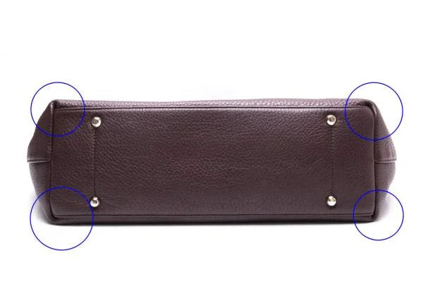 Paul Smith Striped Panel Dark Brown Tote