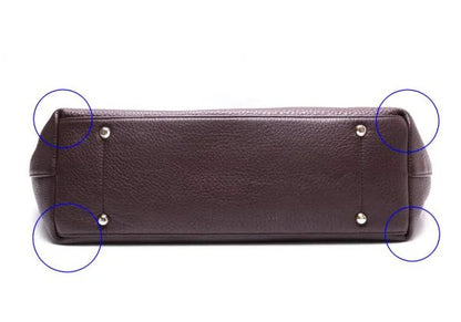 Paul Smith Striped Panel Dark Brown Tote