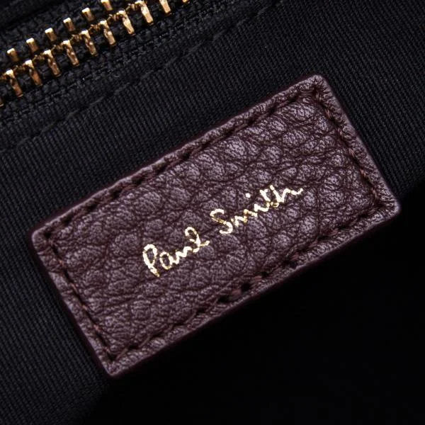 Paul Smith Striped Panel Dark Brown Tote