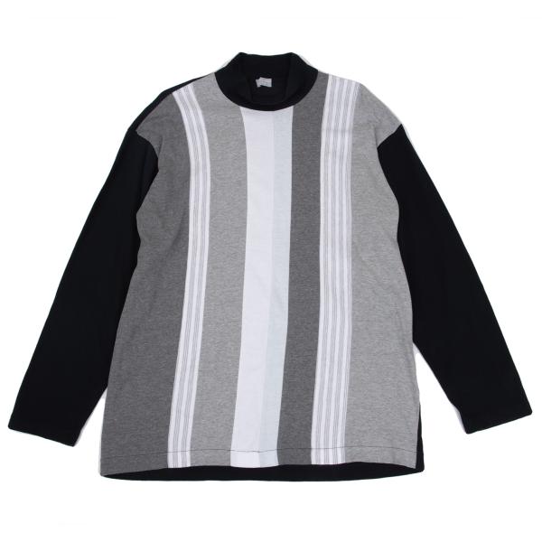 COMME des GARCONS HOMME Multi Stripe Mock Neck Top Size M