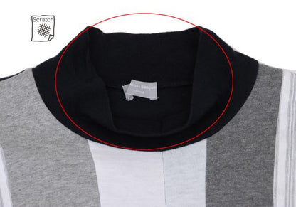 COMME des GARCONS HOMME Multi Stripe Mock Neck Top Size M