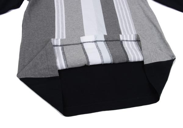 COMME des GARCONS HOMME Multi Stripe Mock Neck Top Size M