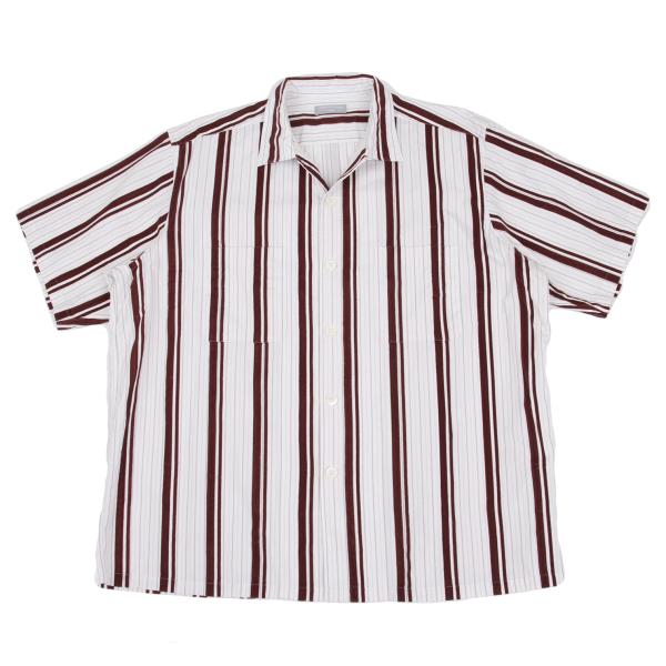 COMME des GARCONS HOMME Flock Stripe Short Shirt Pink Size M
