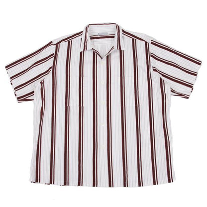COMME des GARCONS HOMME Flock Stripe Short Shirt Pink Size M
