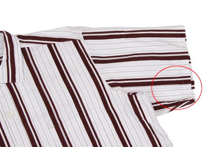 COMME des GARCONS HOMME Flock Stripe Short Shirt Pink Size M