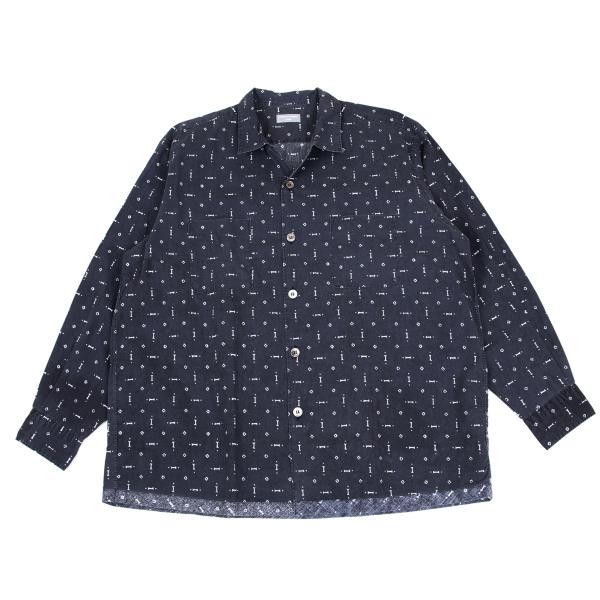 COMME des GARCONS HOMME All-Over Print Shirt Navy Size M