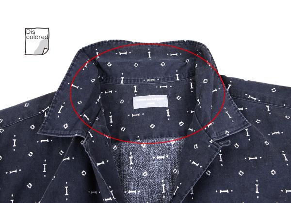 COMME des GARCONS HOMME All-Over Print Shirt Navy Size M