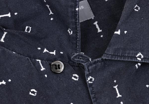 COMME des GARCONS HOMME All-Over Print Shirt Navy Size M