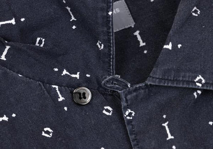 COMME des GARCONS HOMME All-Over Print Shirt Navy Size M