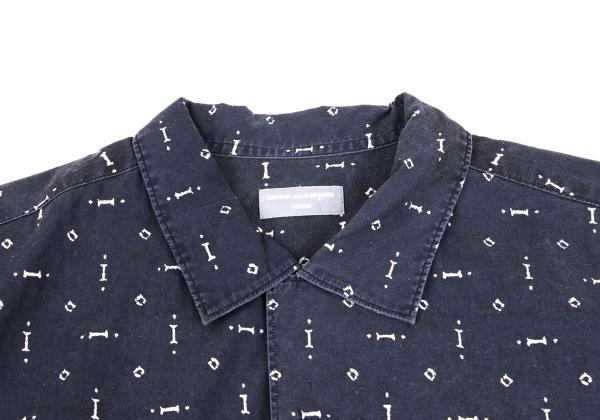 COMME des GARCONS HOMME All-Over Print Shirt Navy Size M