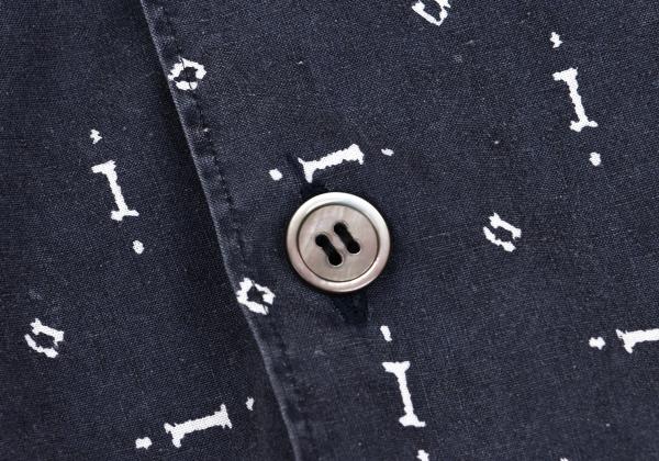 COMME des GARCONS HOMME All-Over Print Shirt Navy Size M
