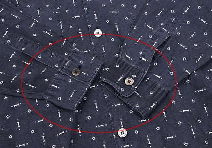 COMME des GARCONS HOMME All-Over Print Shirt Navy Size M